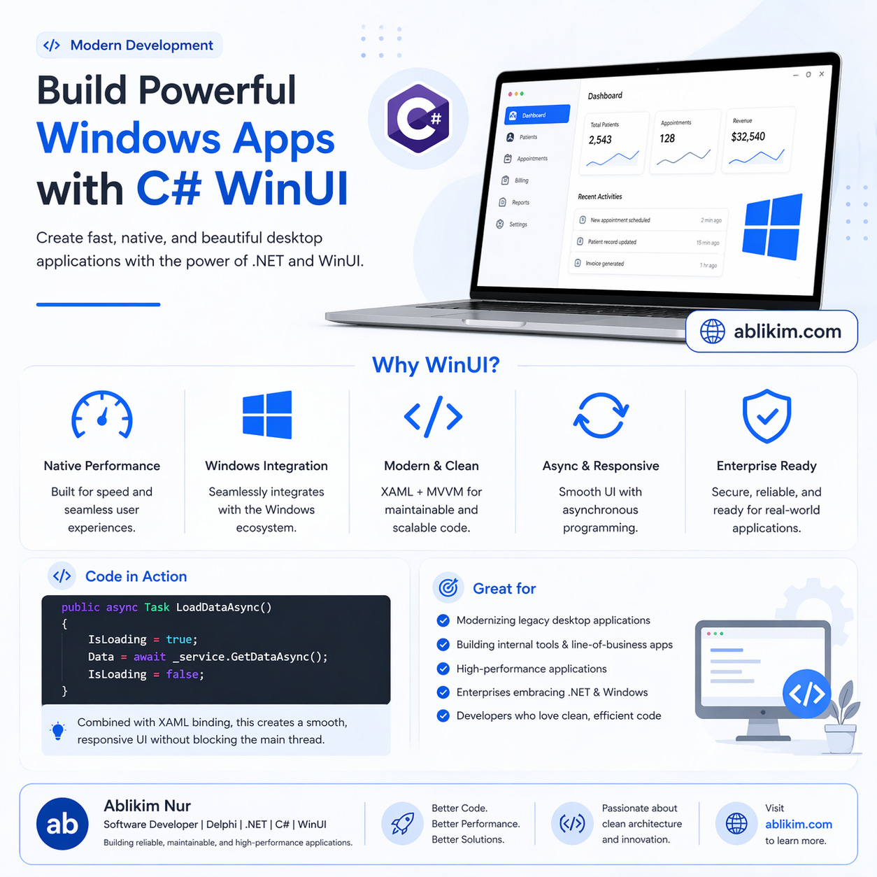 C# WinUI is quietly becoming one of the most powerful ways to build modern Windows applications.